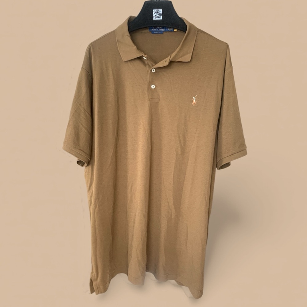 Polo Ralph Lauren Men's Brown Tan Polo Shirt